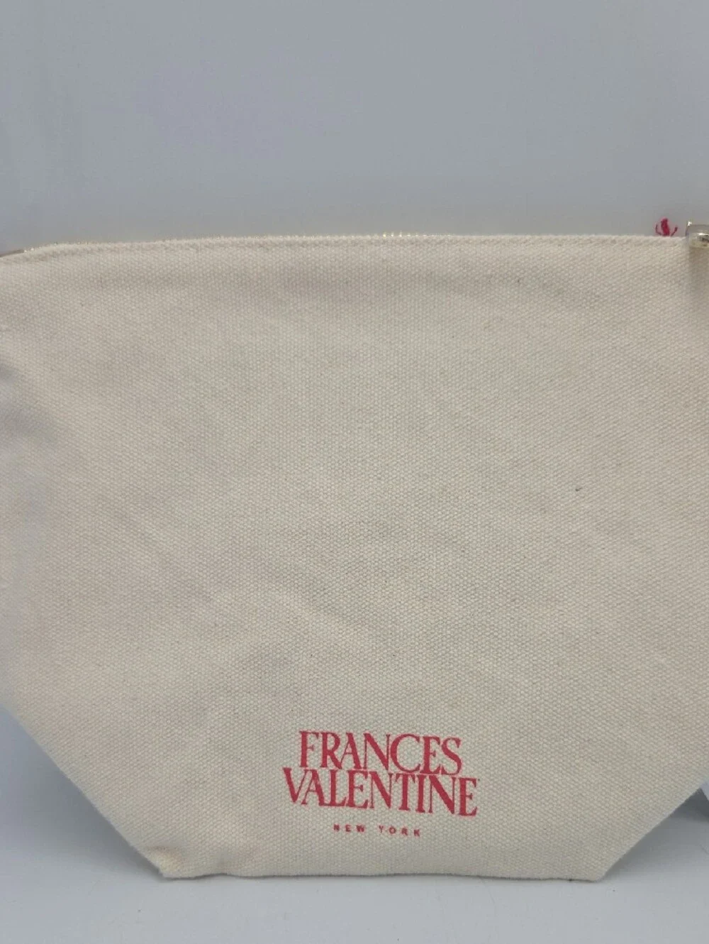 Francis Valentine Cream Canvas Pouch